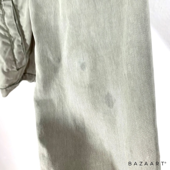 Max Jeans Drape Front Jacket in Olive Green Size M - Picture 3 of 6